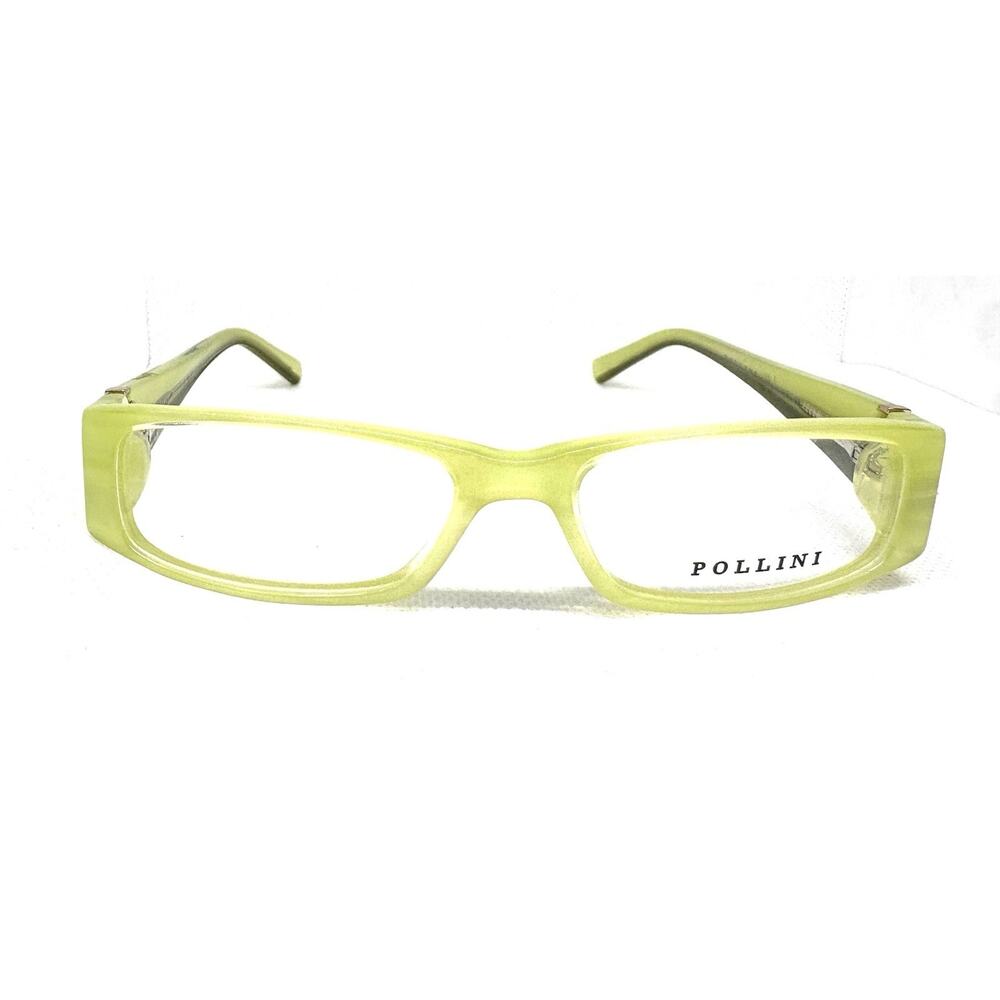 POLLINI PA640/780 LIGHT GREEN RECTANGULAR EYEGLASSES SUNGLASSES FRAMES 52-16-135